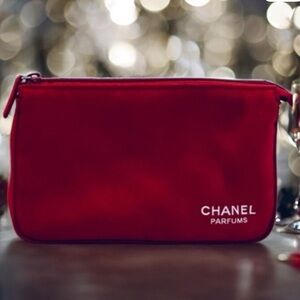 Chanel Red Cosmetics pouch